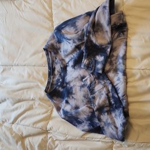 Athleta girl tie dye lavender and blue sweatshirt